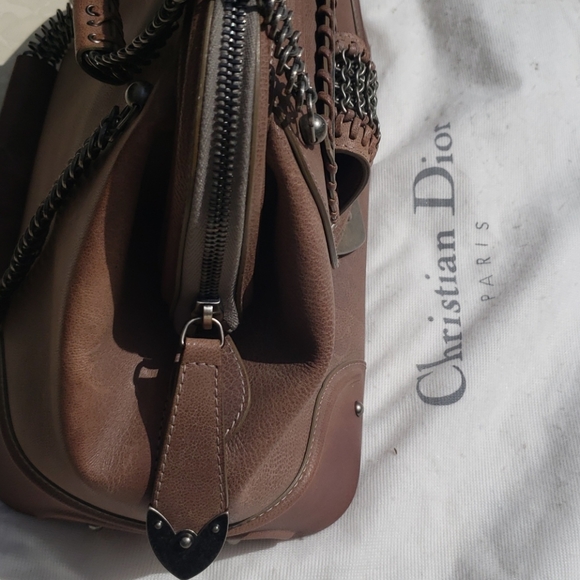 Christian Dior Brown Leather Jeanne Med Frame Bag - Picture 16 of 16